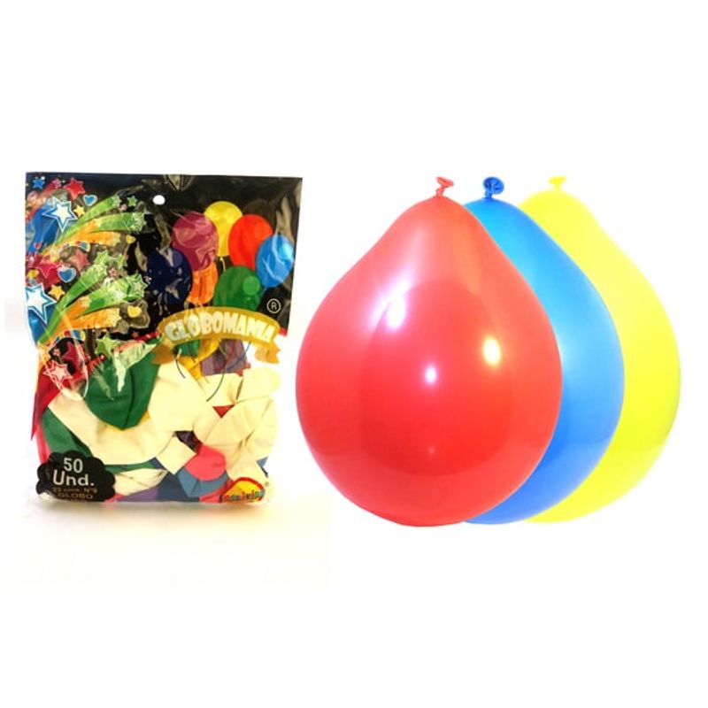 GENERICO - GLOBO 09 STANDARD A SURTIDO X 50 UNI