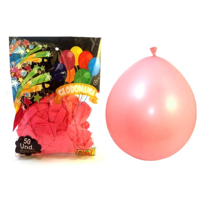 GENERICO - GLOBO 09 STANDARD A ROSADO X 50 UNI