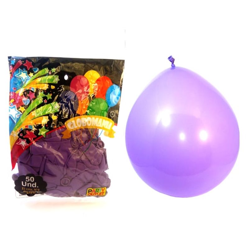 GENERICO - GLOBO 09 STANDARD A PURPURA X 50 UNI