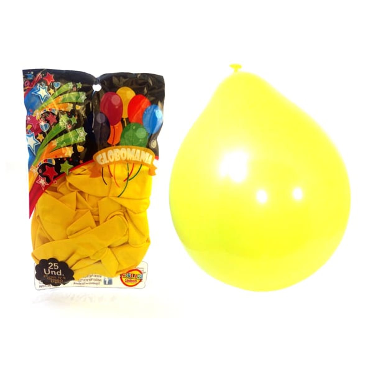 GENERICO - GLOBO 09 STANDARD B AMARILLO X 25 UNI