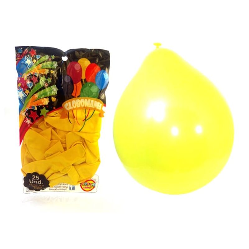 GENERICO - GLOBO 09 STANDARD B AMARILLO X 25 UNI