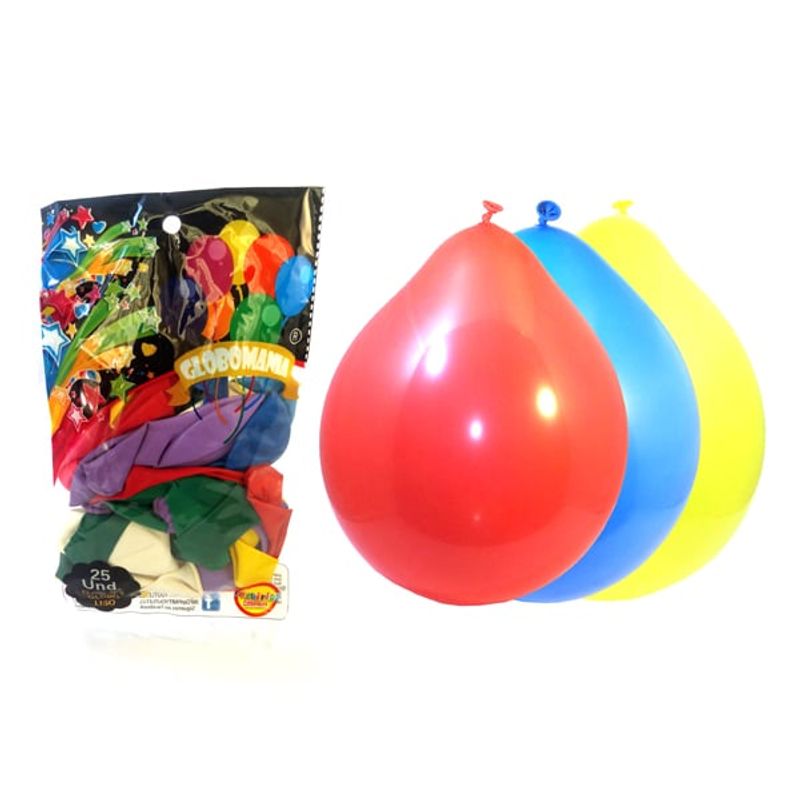 GENERICO - GLOBO 09 STANDARD B SURTIDO X 25 UNI