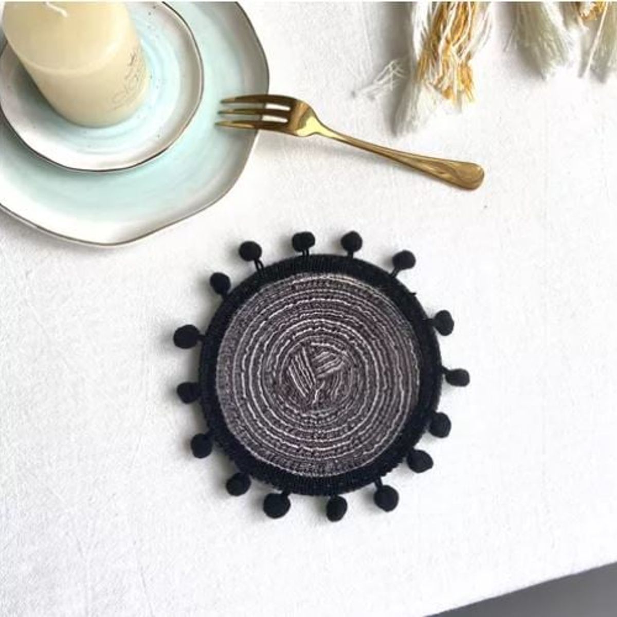 IDEEHOUSE - Set 4 Posavasos Lino Trenzados