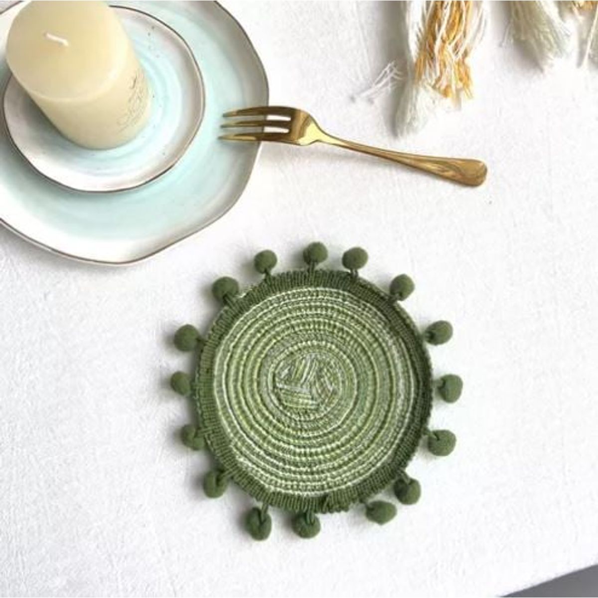 IDEEHOUSE - Set 4 Posavasos Lino Trenzados