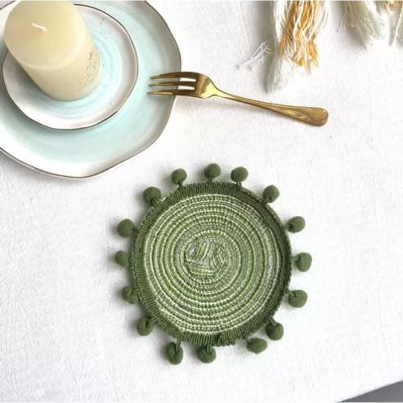 GENERICO - Set 4 Posavasos Lino Trenzados