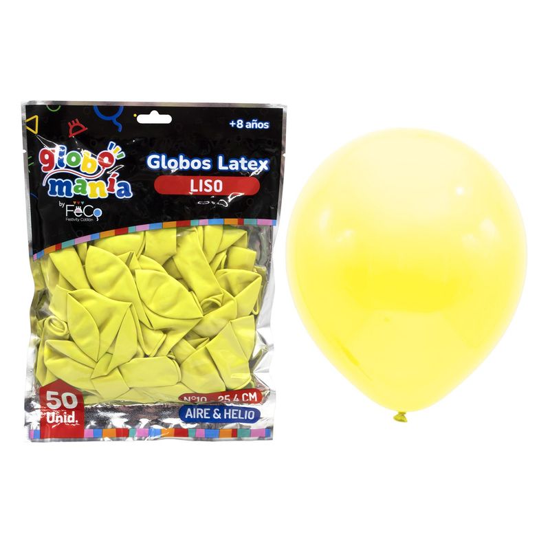 GENERICO - GLOBO 10 AMARILLO X50UNI