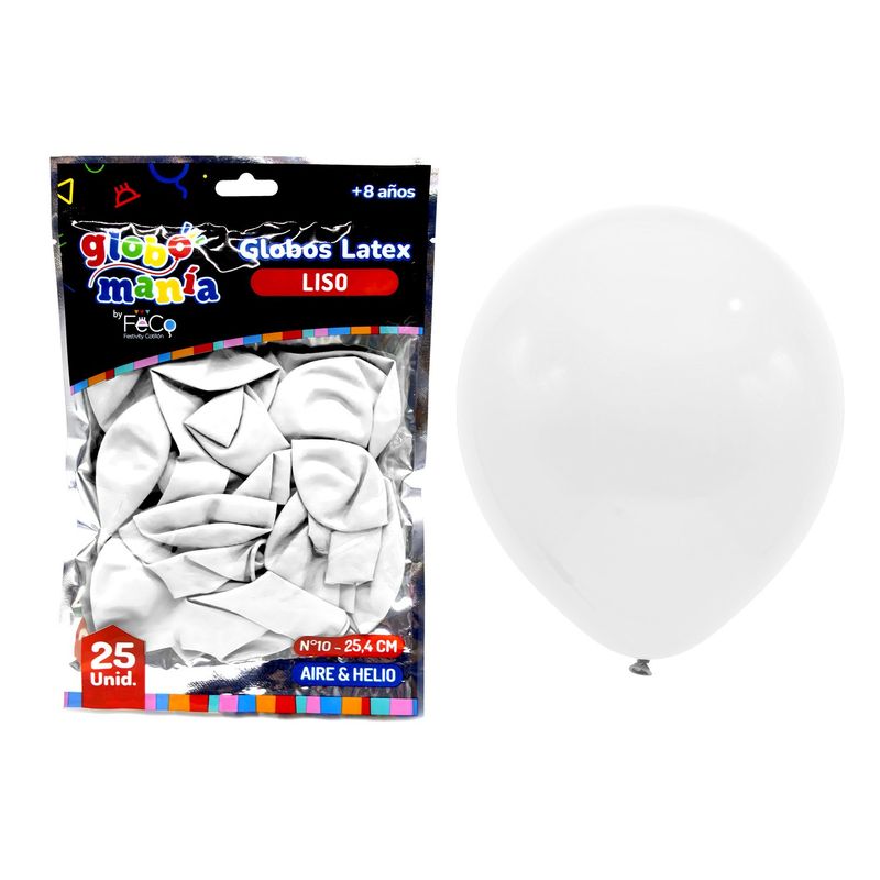 GENERICO - GLOBO 10 BLANCO X25UNI