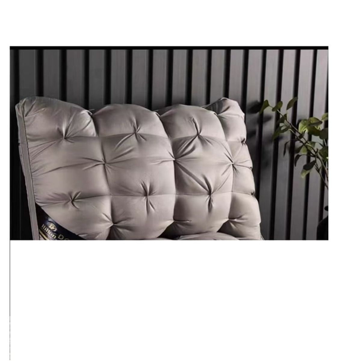 ANGELES DEL HOGAR - Almohada Plumon Retorcido 48x74 cm Gris