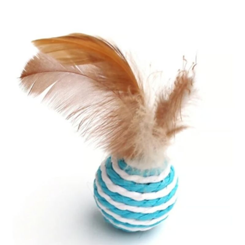 GENERICO - Pelota De Juguete Para Gato Cuerda De Plumas