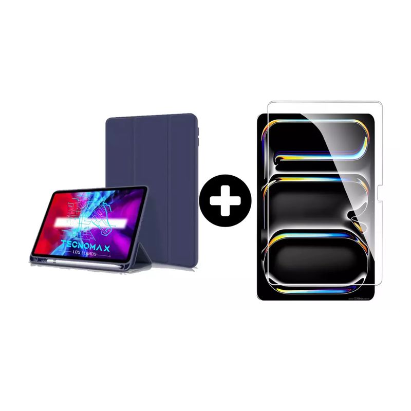 GENERICO - Funda Carcasa Smart Cover Para iPad Pro 13 + Lamina De Vidrio Templado