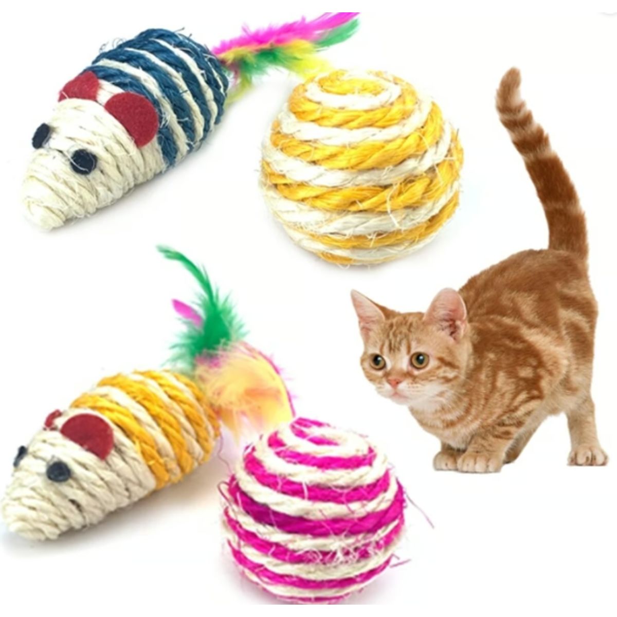 GENERICO - Juguete De Gato De Sisal Para Mascotas