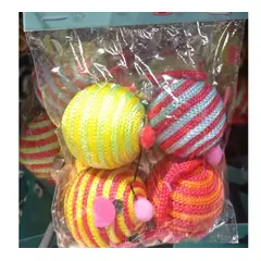 GENERICO - Mini Bolas De Juguete Para Gatos De Hilo Set De 4