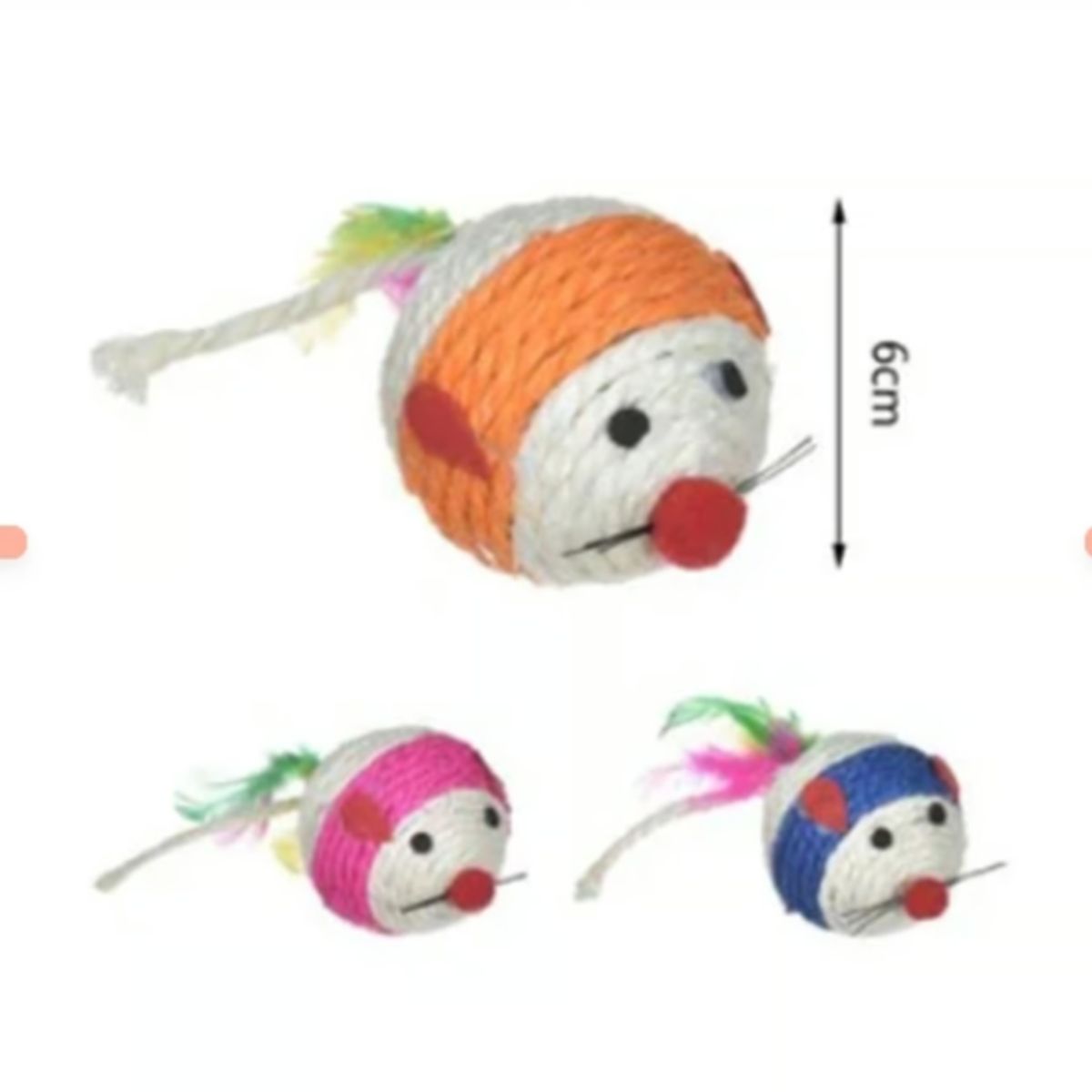 GENERICO - Raton Grande Juguete Para Gatos 6Cm