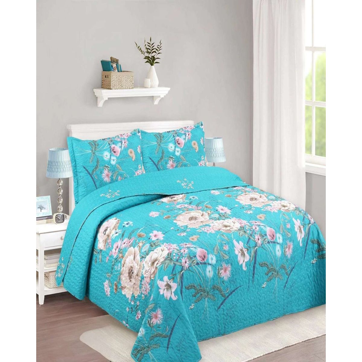 GENERICO - Cubrecama de verano king-superking material quilt