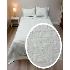 GENERICO - CUBRECAMA BORDADO 2 PLAZAS