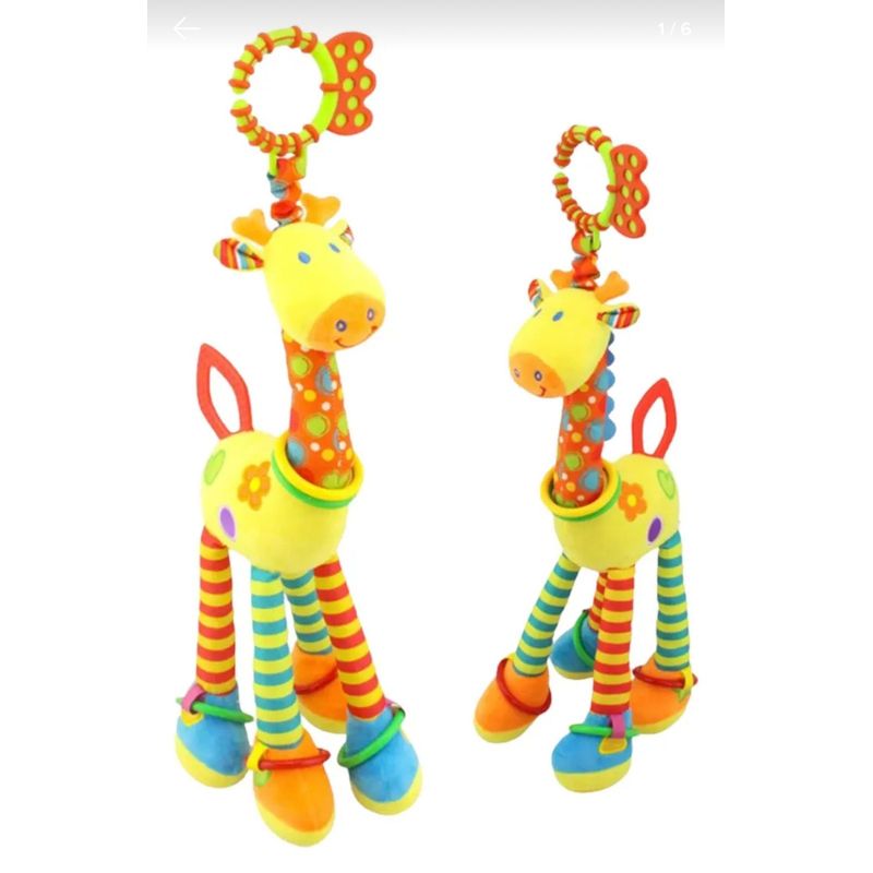 GENERICO - Peluche Sensorial Jirafa Con Sonajero Para Bebe