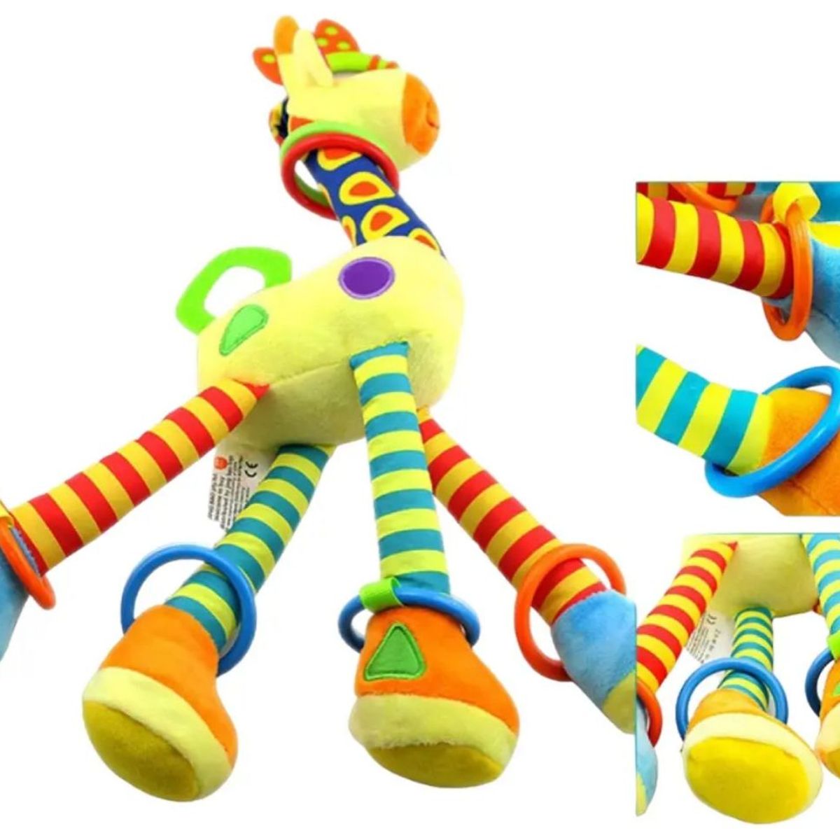 GENERICO - Peluche Sensorial Jirafa Con Sonajero Para Bebe
