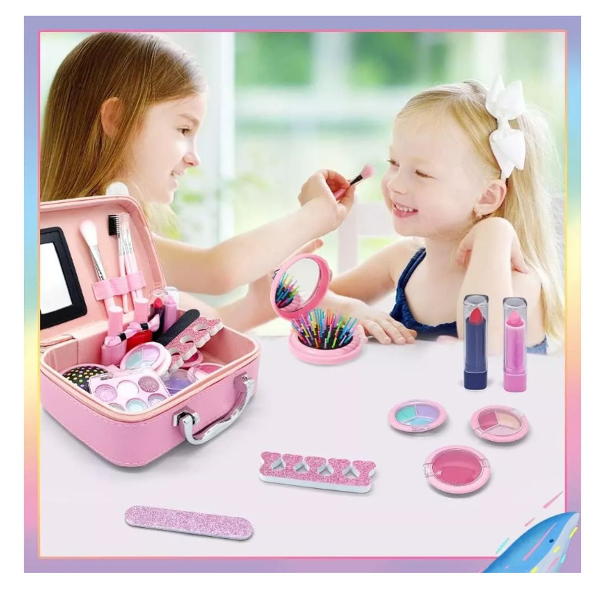 GENERICO - Kit De Maquillaje Para Niñas Juguete Cosméticos No Tóxicos