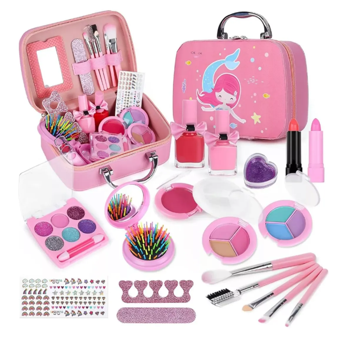 GENERICO - Kit De Maquillaje Para Niñas Juguete Cosméticos No Tóxicos