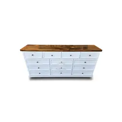 RUSTIC STYLE - GRAN CÓMODA DE 13 CAJONES DE 2 METROS + TIRADORES DELUXE