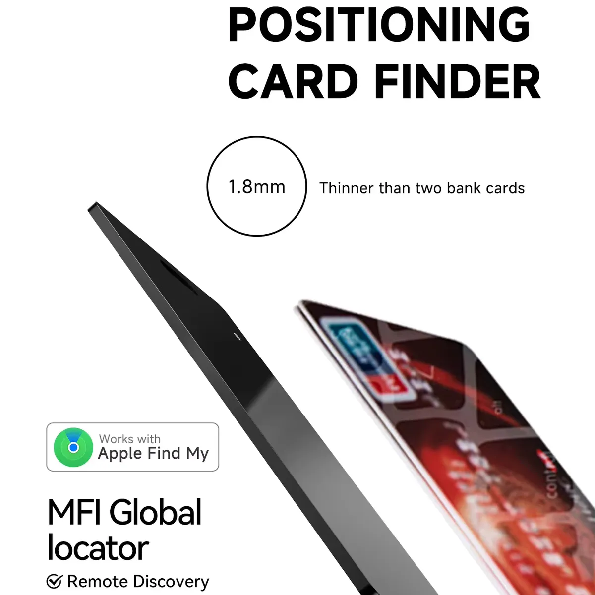 GENERICO - Tarjeta Rastreadora Localizador De Billetera Solo Para Apple