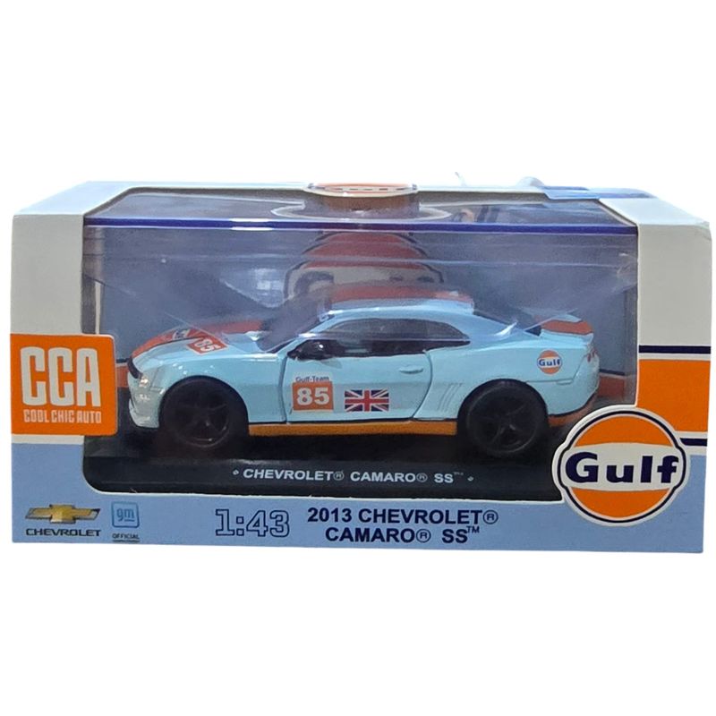 GENERICO - Autos Coleccion Chevrolet Camaro SS 2013 GULF 1.43 Celeste