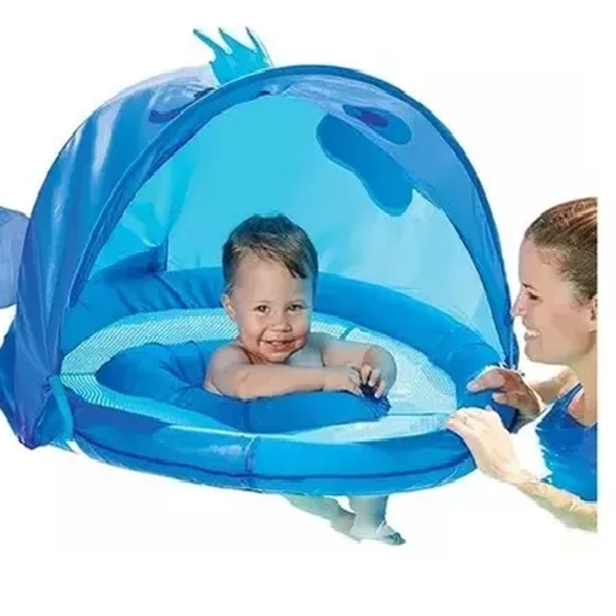 GENERICO - Flotador Con Techo Inflable Bebés Piscina Playa Verano 6-24m