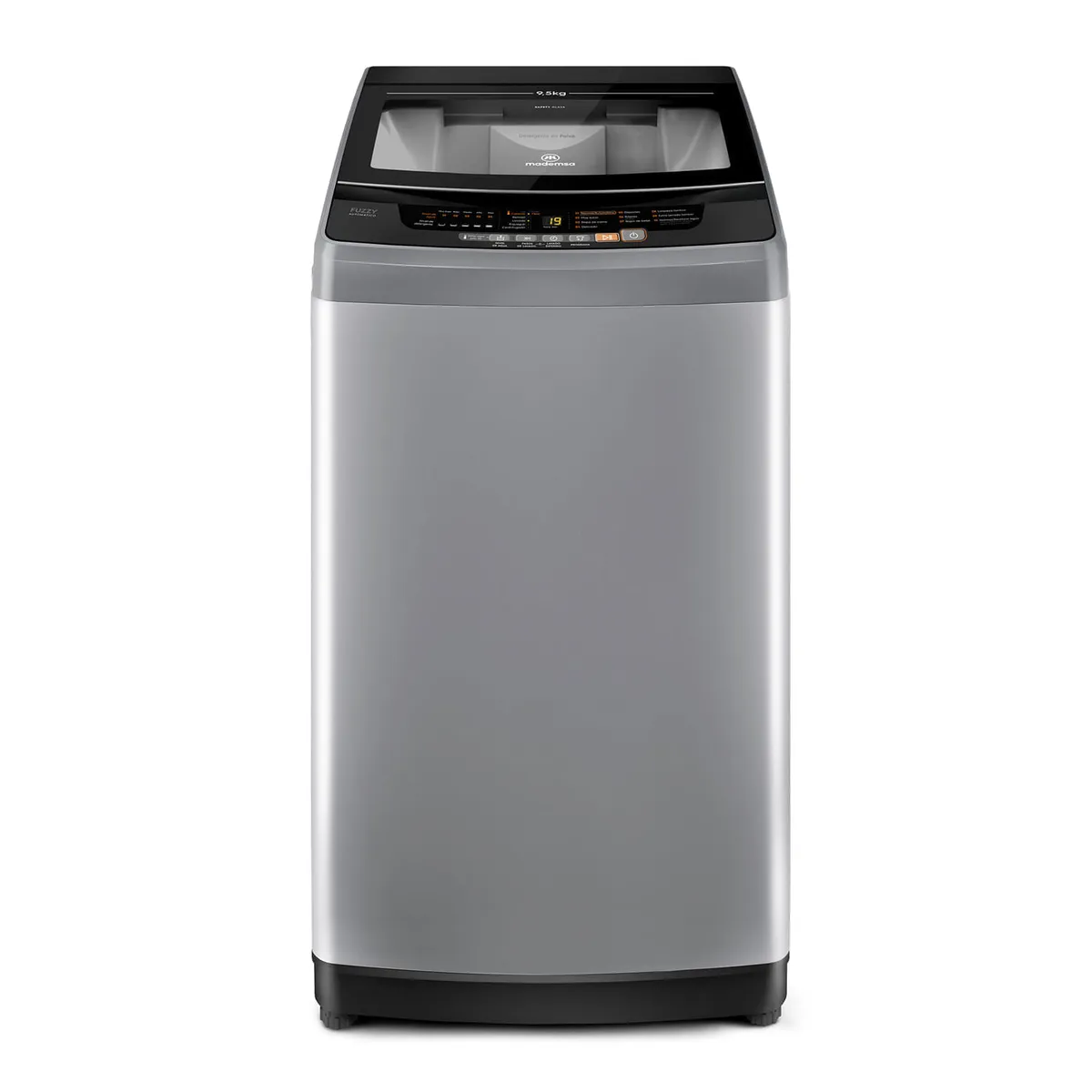 MADEMSA - Lavadora Automática Mademsa 9,5Kg Carga Superior Fuzzy Automático 9,5 SZG Gris