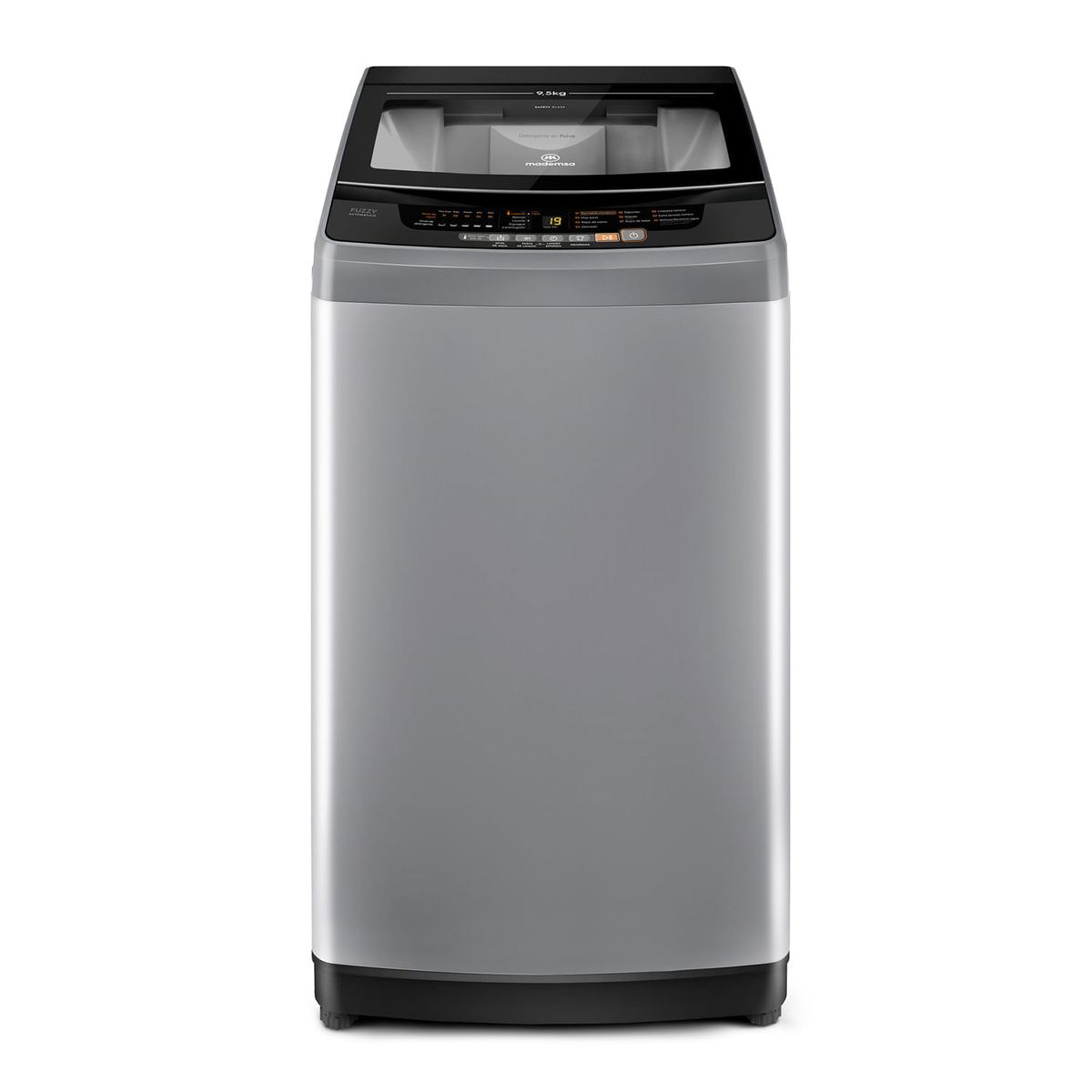 MADEMSA - Lavadora Automática Mademsa 9,5Kg Carga Superior Fuzzy Automático 9,5 SZG Gris