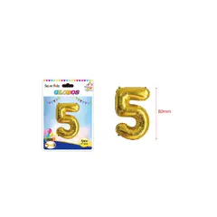 GENERICO - GLOBO NUMERO 5 80 MM 1 PCS