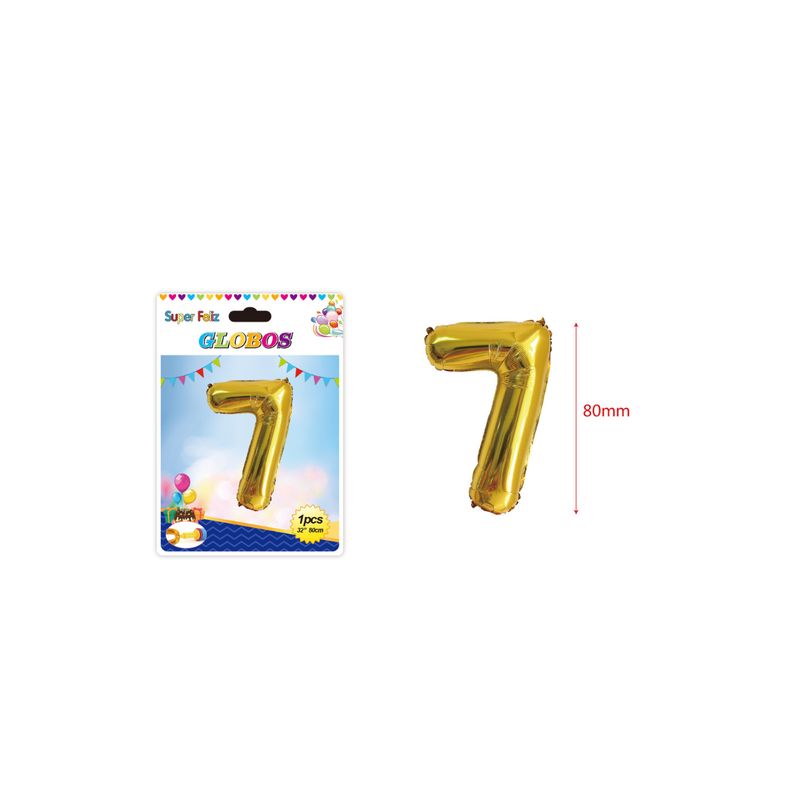GENERICO - GLOBO NUMERO 7 80 MM 1 PCS