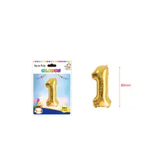 GENERICO - GLOBO NUMERO 1 80 MM 1 PCS