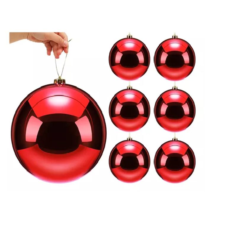 GENERICO - Pack 6 Esferas Navidad Bambalinas 6cm Adornos Para Arbolito