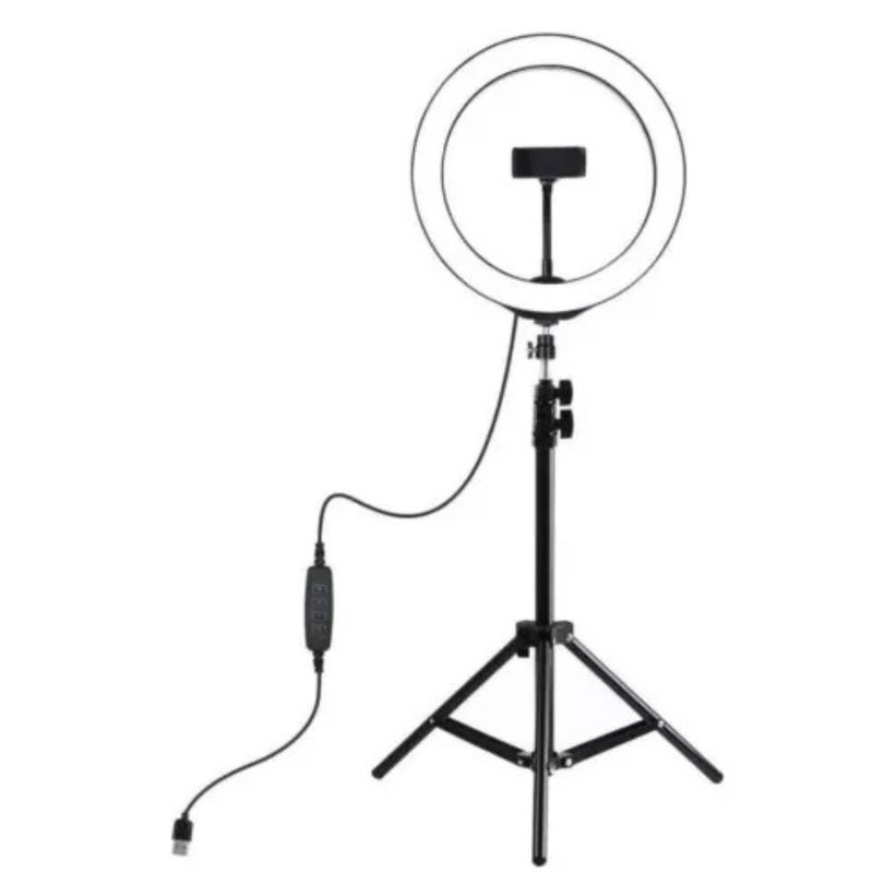 GENERICO - Aro de Luz LED 26 cm Trípode 2.1 M