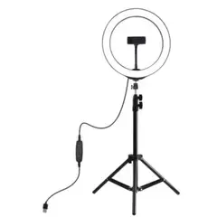 GENERICO - Aro de Luz LED 26 cm Trípode 2.1 M