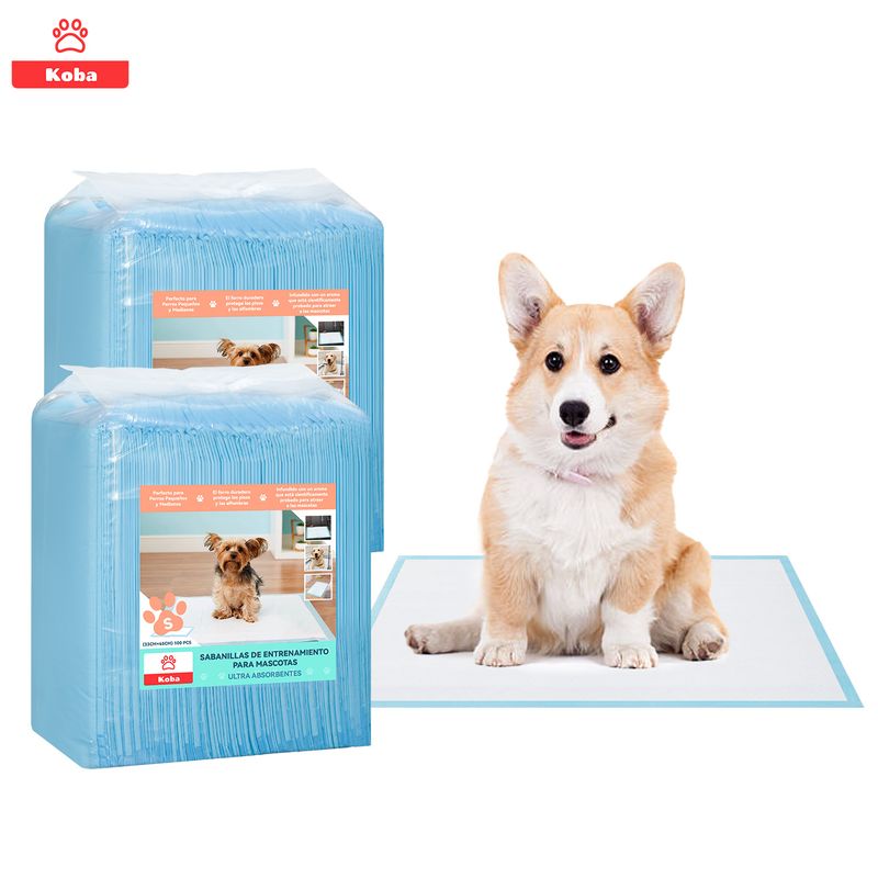 KOBA - 200 Pañales Sabanillas Entrenamiento Perro Mascota 33x45cm
