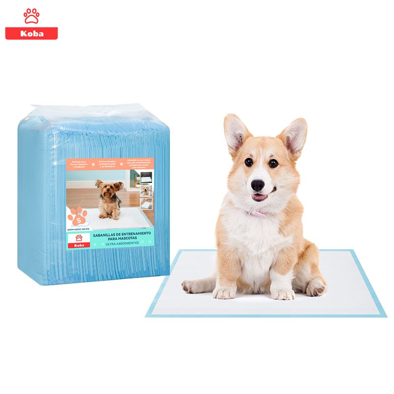 KOBA - 100 Pañales Sabanillas Entrenamiento Perro Talla S 33x45cm