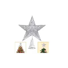 GENERICO - Estrella Arbol De Navidad Plata Decoracion Grey