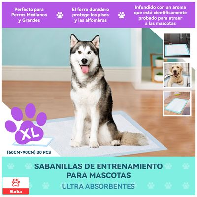 Imagen 2 del producto 90 Pañales Sabanillas Entrenamiento Perro Grande XL 90x60cm