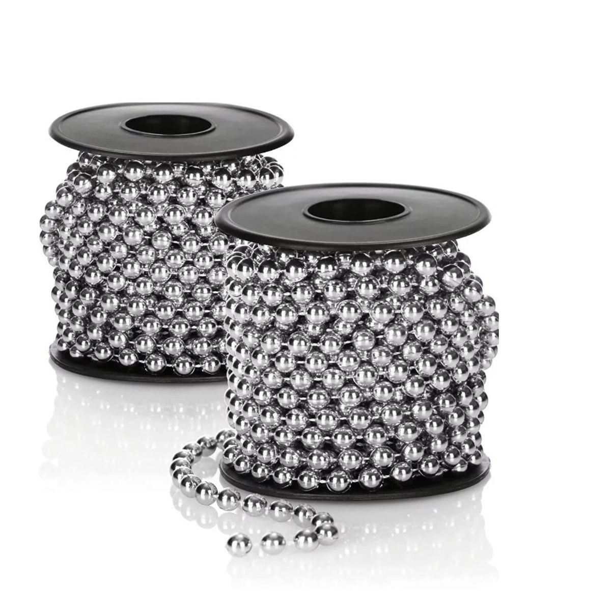 GENERICO - Cadena Navideña De Perlas Guirnaldas Cuentas Navidad Grey