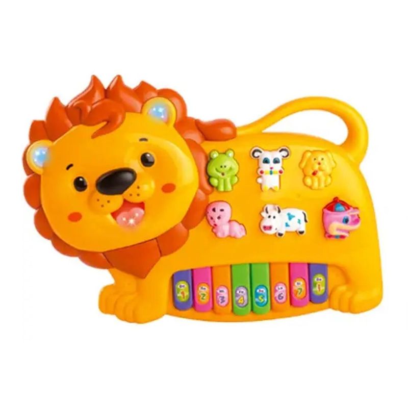 KIVARA - Teclado Infantil Musical Piano Interactivo Leon 30x21 cm