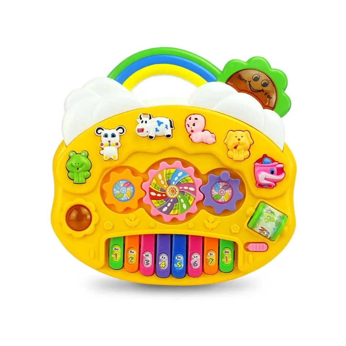 KIVARA - Teclado Infantil Musical Piano Interactivo Rainbow Amarillo