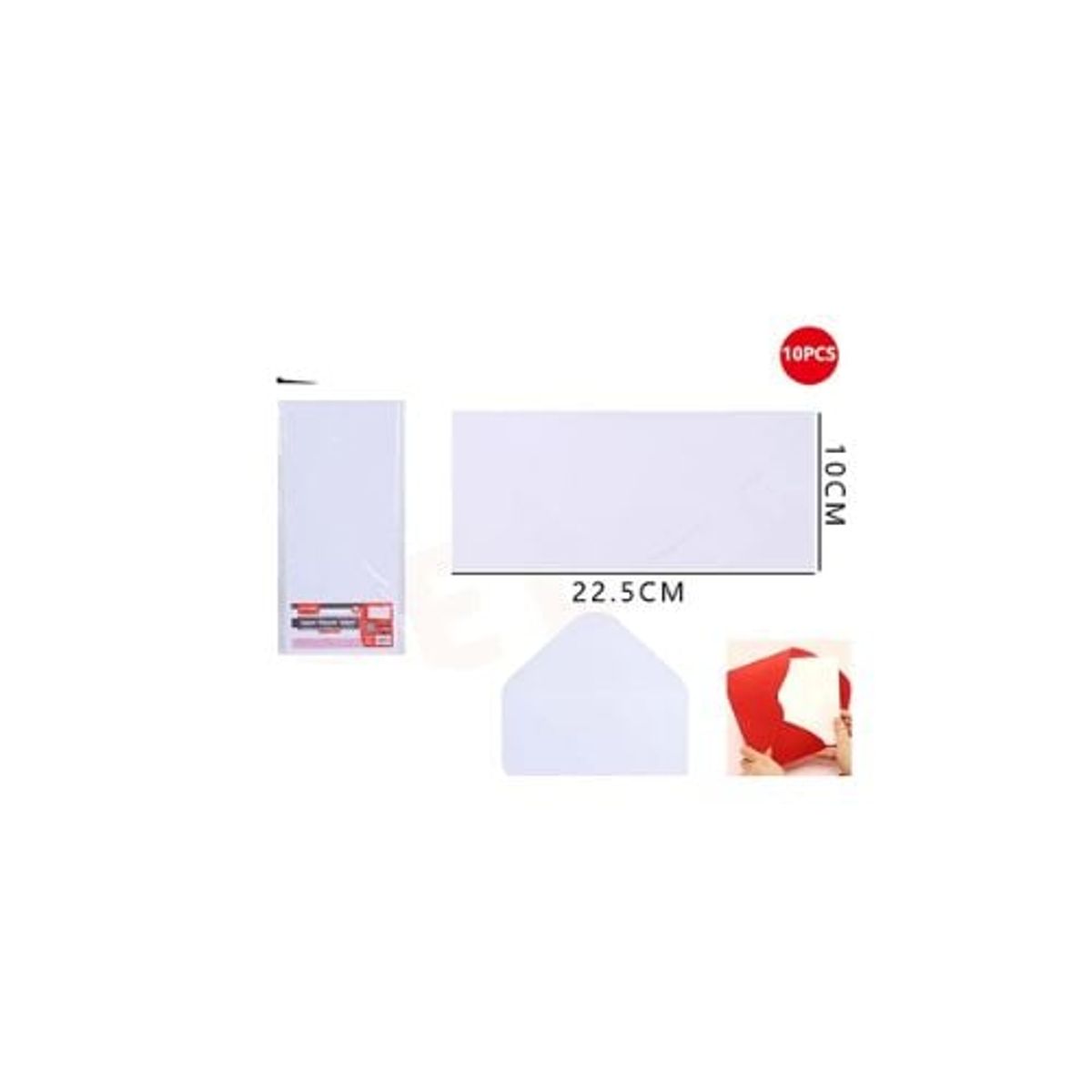 GENERICO - Sobre Para Carta Blanco 22 5x10 Pcs