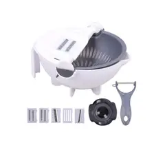 GENERICO - Bowl Rallador Colador Verdura Cortador Rebanador Escurridor