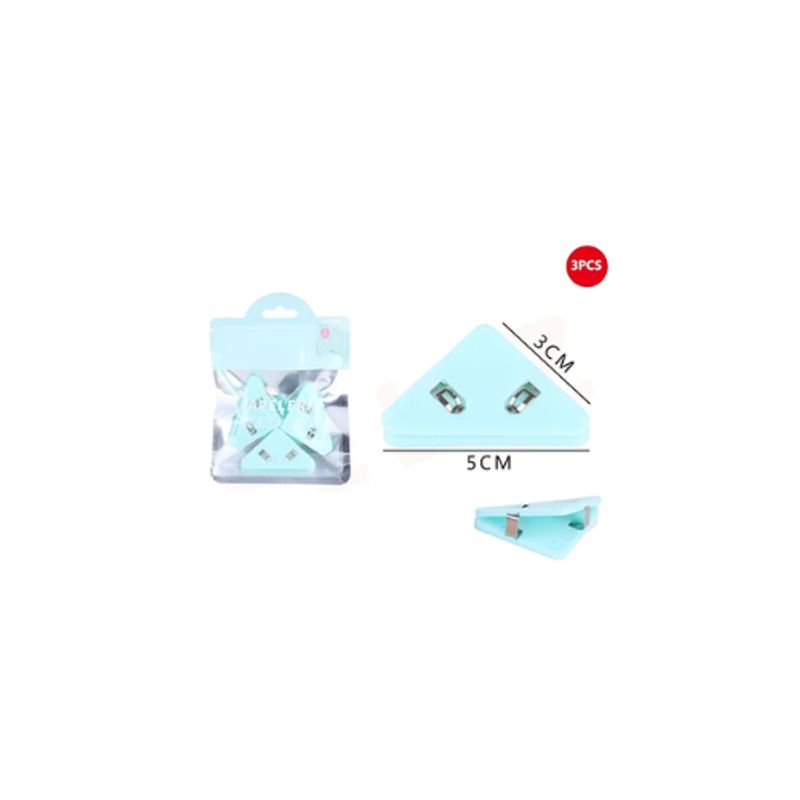 GENERICO - Pinza Triangulo Verde Pastel 5 3 Cm 3 Pcs