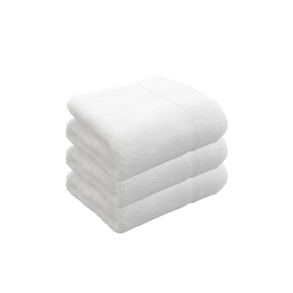 KARSTEN - Set 3 toallas de baño hoteleras 600gr 100% algodón blancas