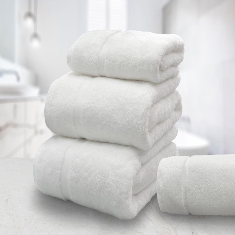 KARSTEN - Set sábanas de baño hoteleras blancas Karsten 600gr