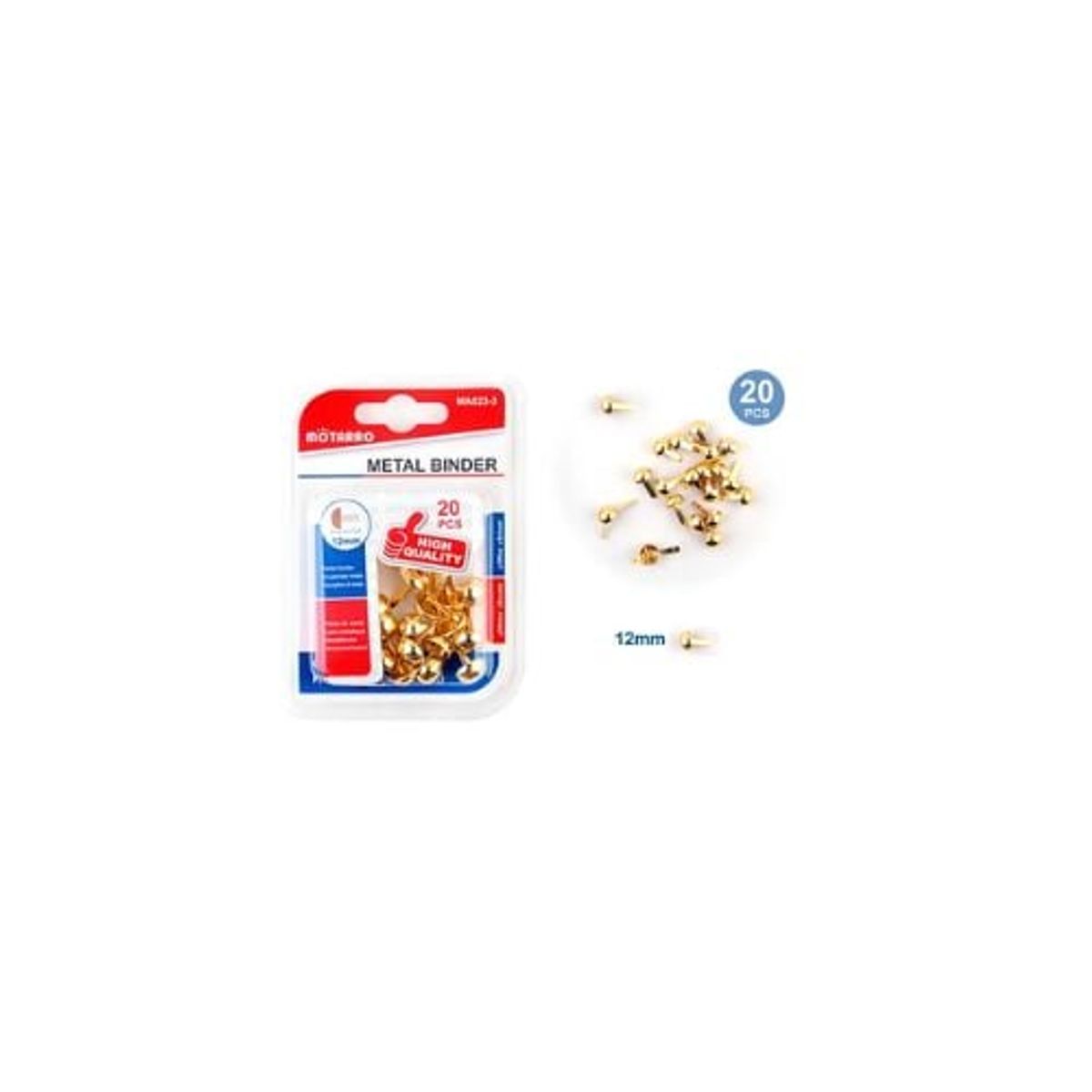 GENERICO - Chinche Mariposa Dorado 12 Mm 20 Pcs