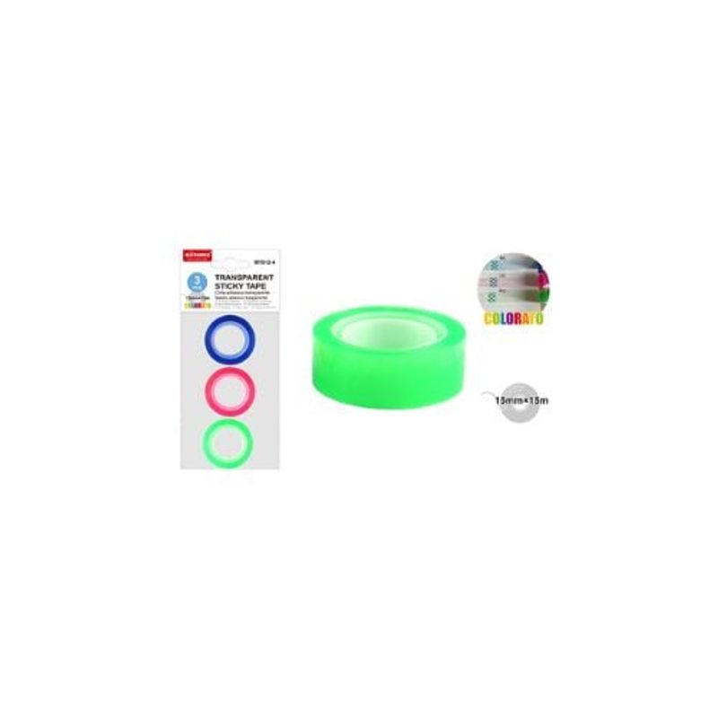 GENERICO - Cinta Adhesiva Flúor 15 Mm x15 M 3 Pcs