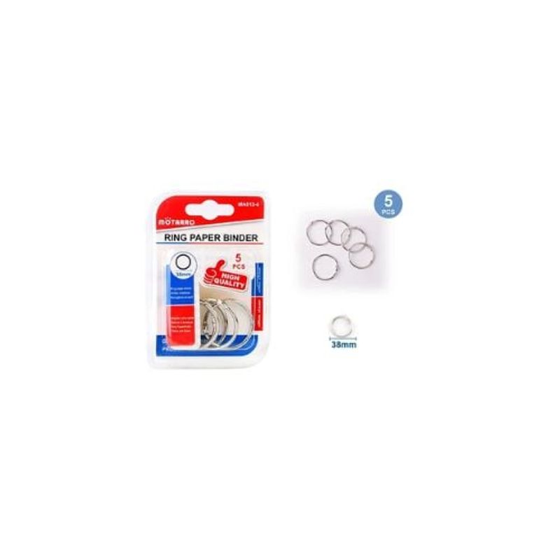GENERICO - Anillas Metálicas 38 Mm 5 Pcs